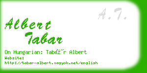 albert tabar business card